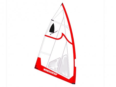 Voile de course 5.7 planche a voile rouge