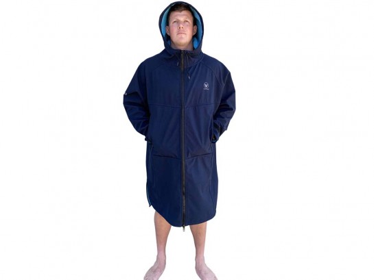 BEACH COAT -NAVY/CYAN